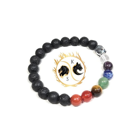 Crystal Energy Healing Bracelet Chakra Bracelet - Picture 1 of 4